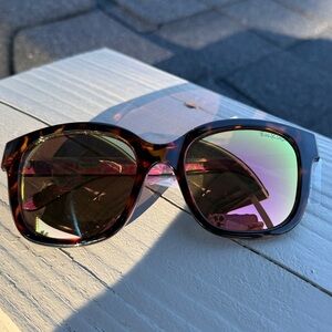Lilly Pulitzer Tortoiseshell Sunglasses with Pink-Green Mirrored Lenses